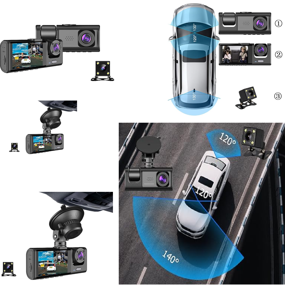 Cámara para auto 3 en 1: seguridad total