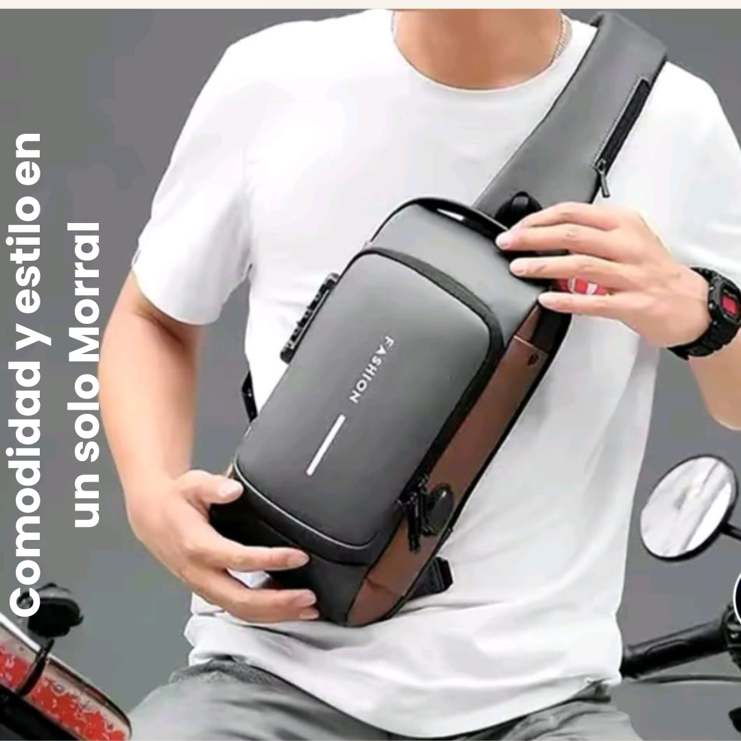 Morral Antirrobo Impermeable con Puerto USB – Mochila Deportiva y Segura para Hombre  o Mujer