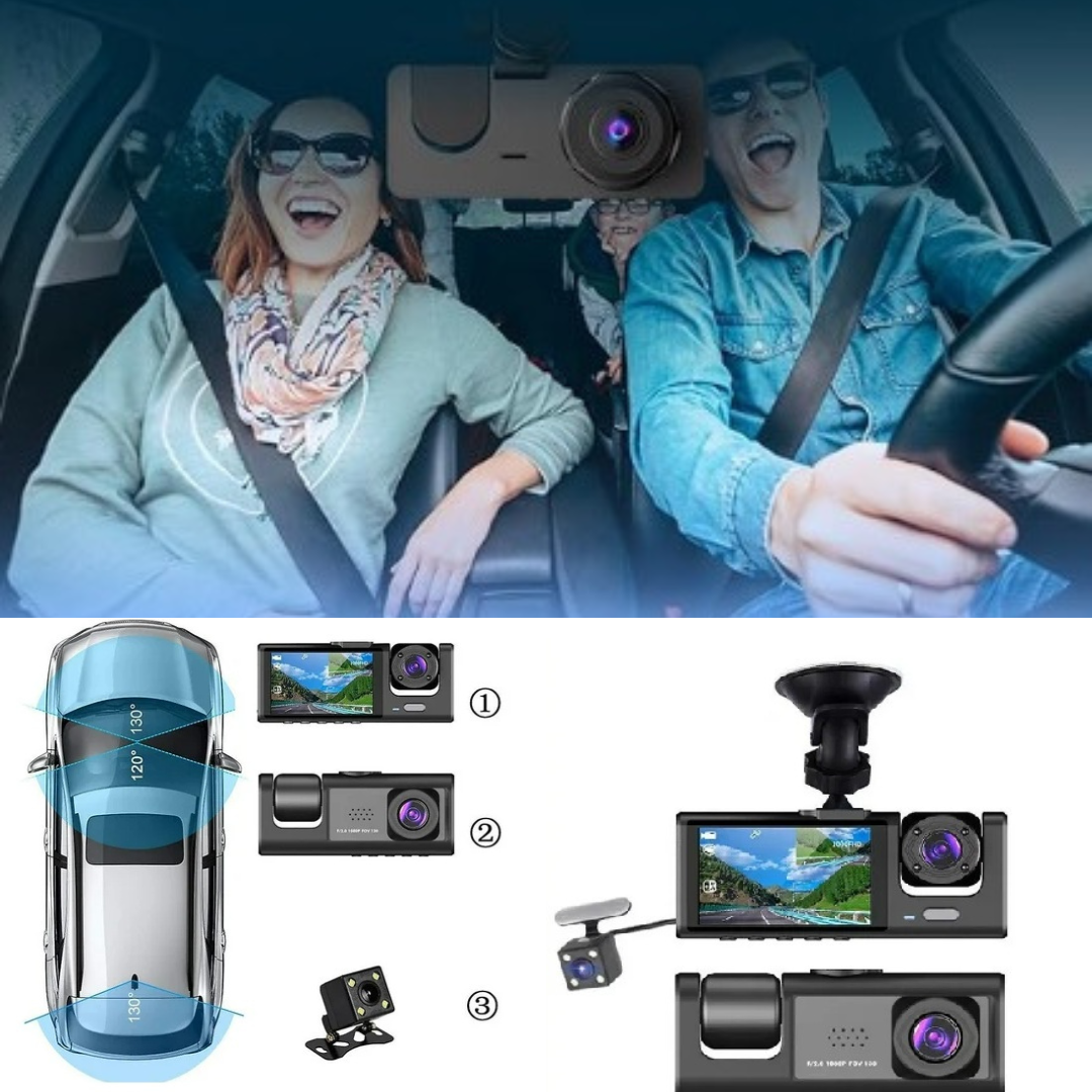 Cámara para auto 3 en 1: seguridad total